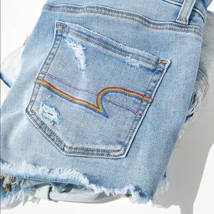 AE Pride Ne(x)t Level High-Waisted Denim Short